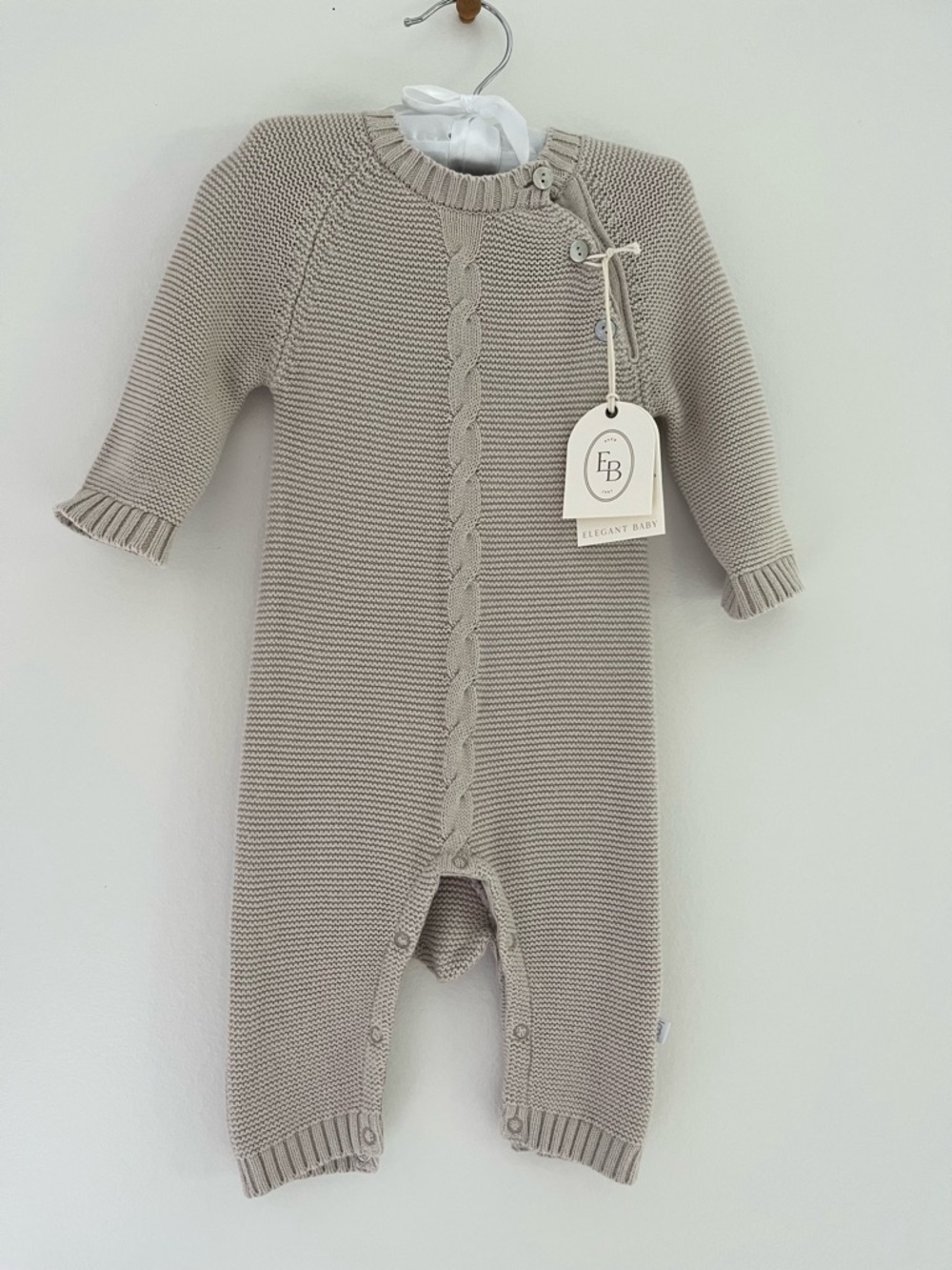 Elegant Baby brand 3 month Cable Knit Footie One-Piece